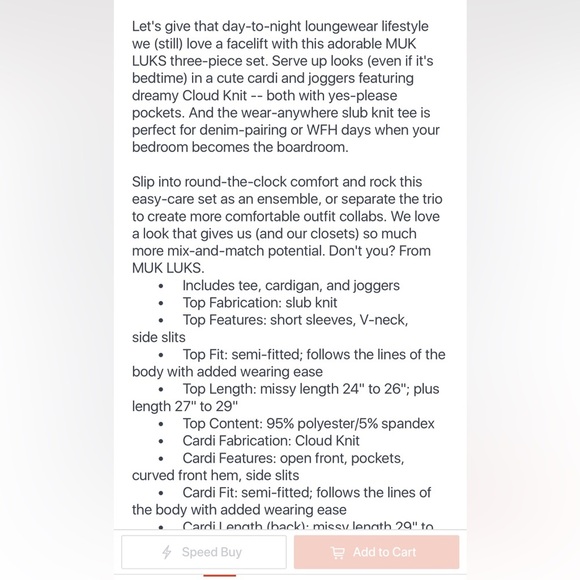 Muk Luks matching lounge tee and open cardigan - Picture 12 of 16